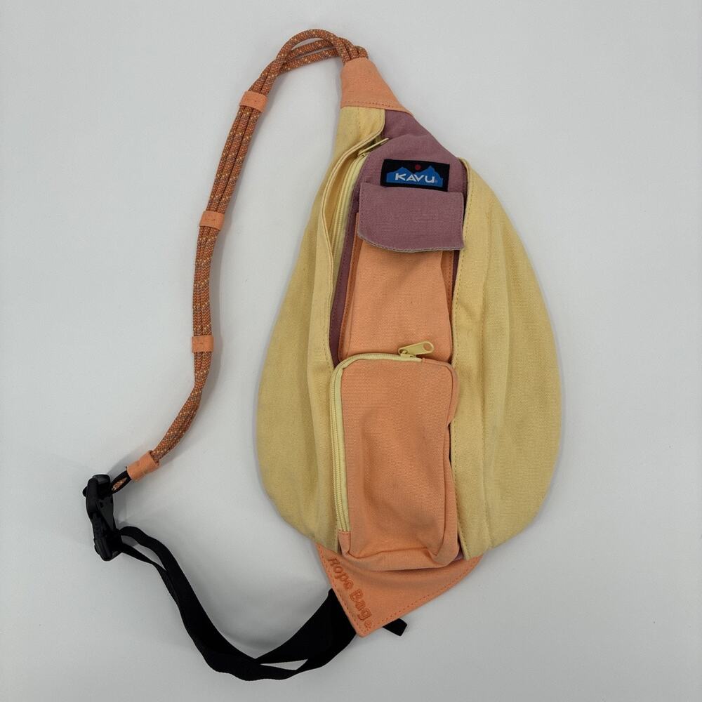 KAVU Rope Bag Sweet Sorbet Canvas Crossbody Sling Strap Commuting